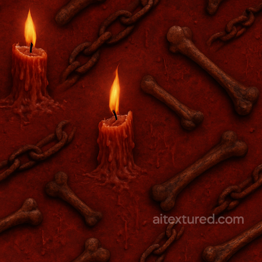 Candle Wax Drip With Burnt Candle And Wax Residue For Halloween texture preview