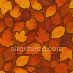 seamless Detailed Autumn Leaves Texture Seamless 1024X1024 texture 1024x1024 free download PBR