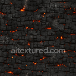 seamless Seamless 3d texture pbr 8k burnt bark with dark soot and fire kissed highlights texture 8k free download PBR