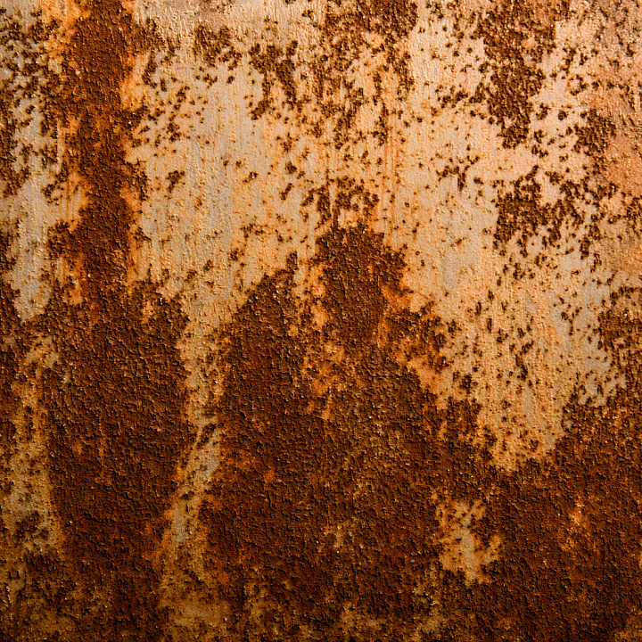 Rust of Rusty Metal Surface with Corrosion and Pitted Damage seamless PBR texture preview