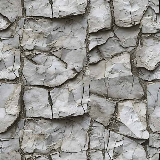 Cracked Stone Wall PBR Texture With Layered gray Rock Surfaces seamless Stone PBR texture