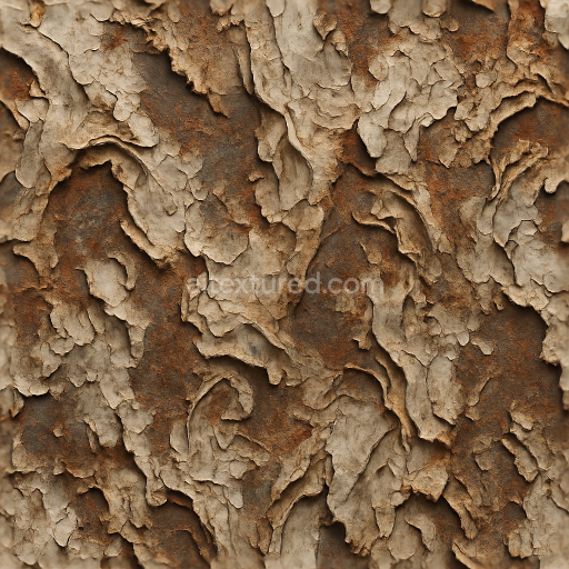 Preview — Seamless 3d texture pbr 8k corroded peeling weathered distorted warped twisted folded crumpled grunge rough
