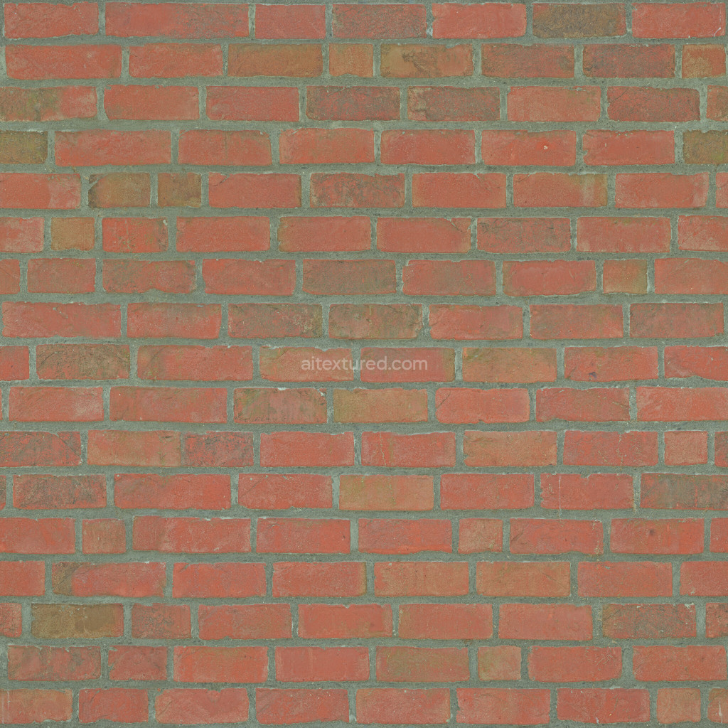Seamless PBR brick texture with a weathered finish