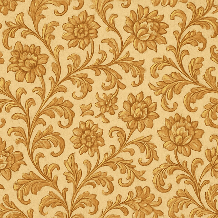 Decorative Floral Pattern seamless PBR texture preview