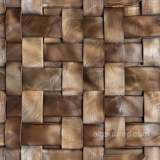 Seamless Woven Brown Leather PBR Texture with Distinct Scratch Patterns seamless Leather PBR texture