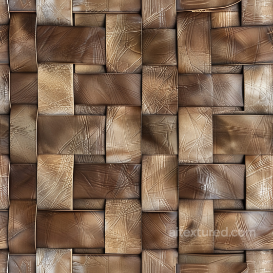 Seamless Woven Brown Leather PBR Texture with Distinct Scratch Patterns Leather texture preview