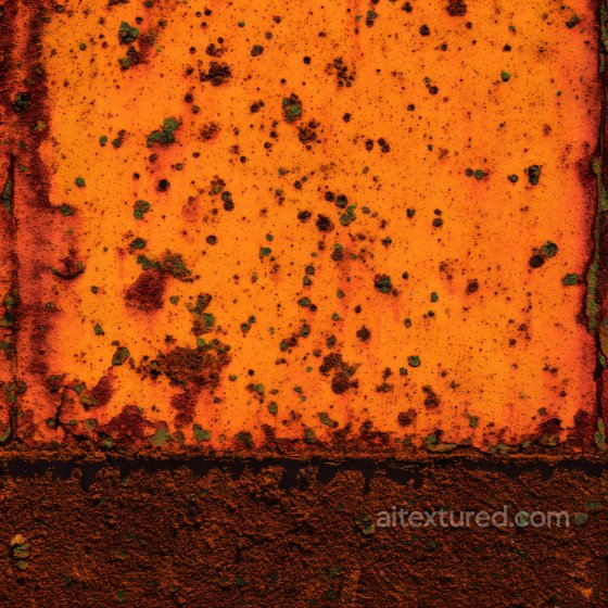 Rusty Metal PBR Texture Featuring Orange Base with Pitted and Corroded Spots Rust texture preview