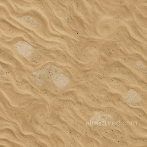 Dusty Sandy Dunes With Salt Flats And Dust Devils On Planetary Surface seamless Star, space, planets PBR texture