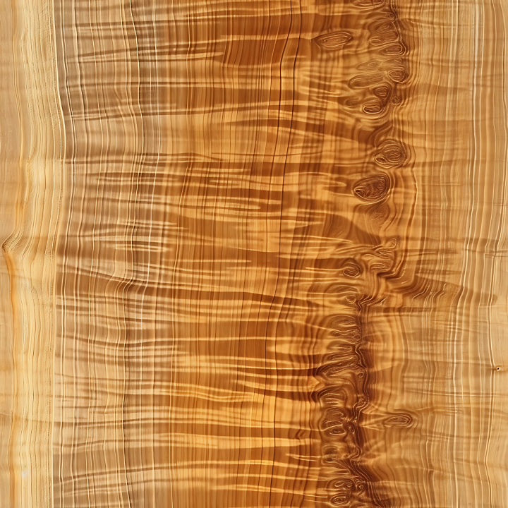 Polished Maple Wood with Natural Grain Patterns seamless PBR texture preview
