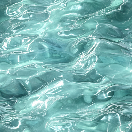 Crystal Clear Turquoise Pool Water Seamless Texture with Soft Rippling Waves seamless Water PBR texture
