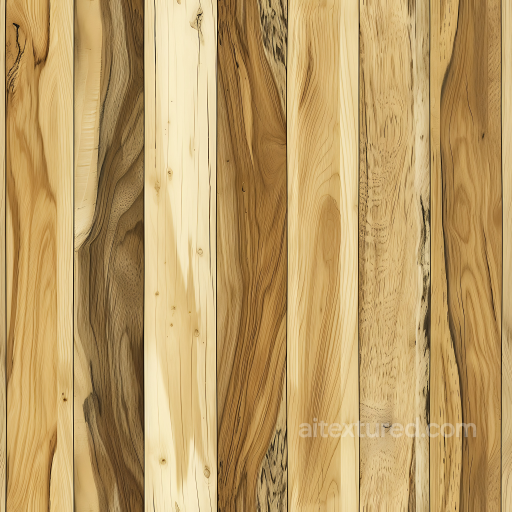 Light Rustic Wood Planks PBR Texture with Natural Grain and Knots seamless Wood PBR texture
