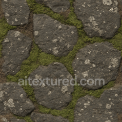 seamless Seamless 3d texture pbr 8k of basalt stone slabs with weathered rock and moss carpet texture 8k free download PBR