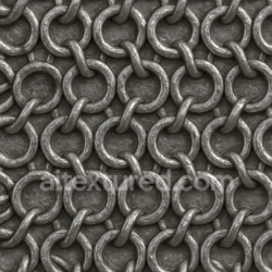 seamless Seamless 3d texture pbr 8k of hammered metal chainmail with large rings texture 8k free download PBR