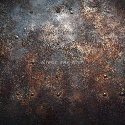 Seamless 3D Rusty Metal PBR Texture with Corrosion, Pits, and Patina