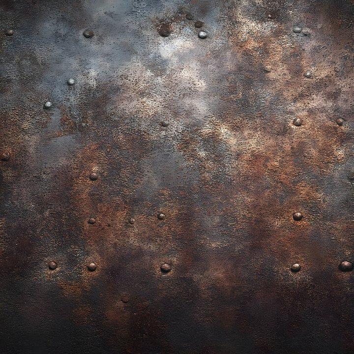 Rusty Metal with Corrosion, Pits, and Patina seamless PBR texture preview