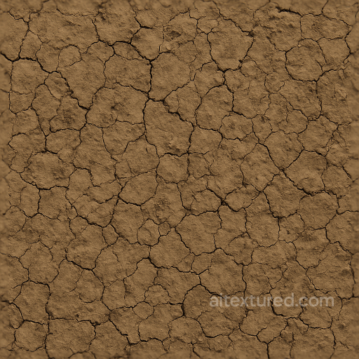 Muddy Pit Surface With Mud Drying And Mud Cracking Details seamless Mud PBR texture