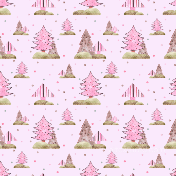 All Christmas Digital paper Texture of Pink Watercolor Christmas Trees on Soft Lilac Back… All Christmas Digital paper texture preview