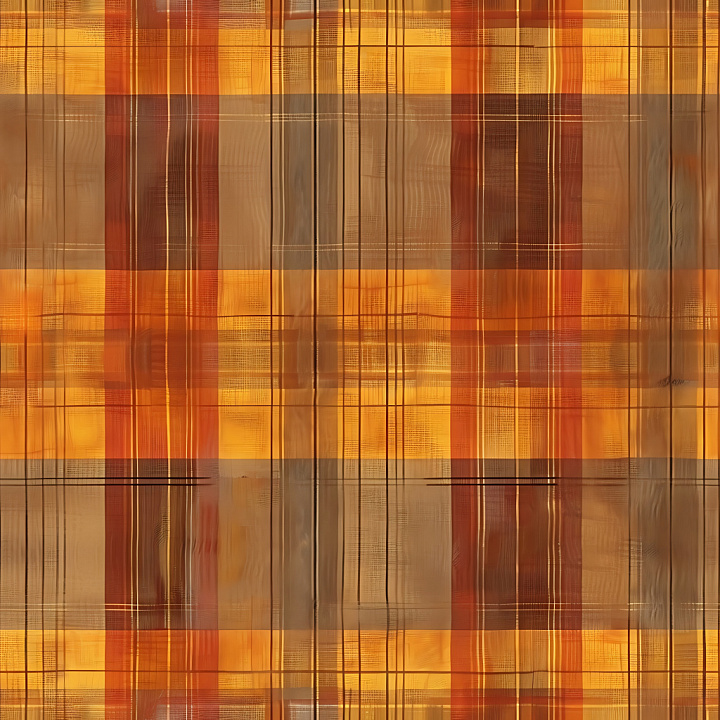 Warm Earthy Tones Plaid Fabric Pattern seamless PBR texture preview