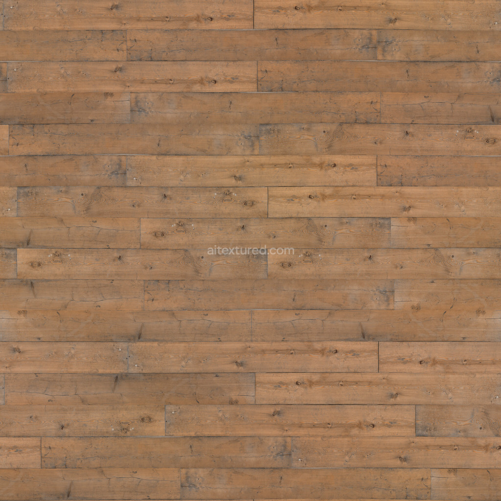 Seamless PBR planks texture with natural wood grain