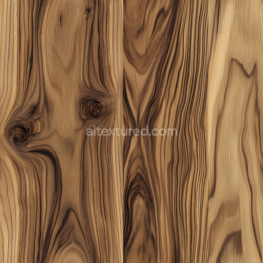 Seamless 3D Olive Wood PBR Texture with Rich Knots and Grain Patterns