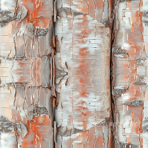 Birch Bark PBR Texture Featuring Peeling Layers and Weathered Surface seamless Wood PBR texture