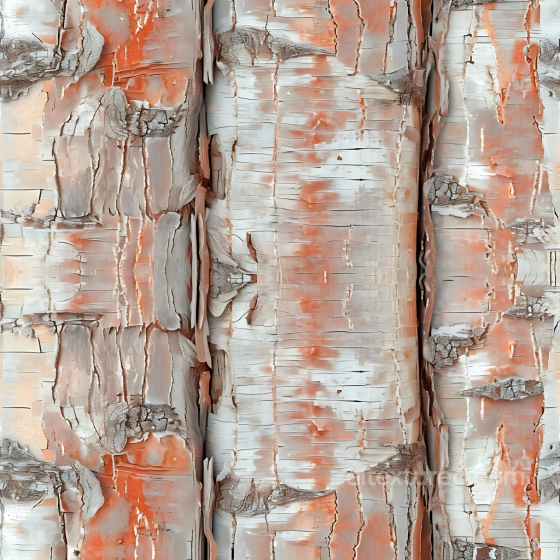 Birch Bark PBR Texture Featuring Peeling Layers and Weathered Surface Wood texture preview