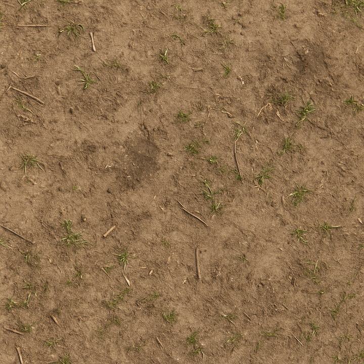 Dirt Dusty With Muddy Spots And Fallen Twigs Natural Trail Surface Asph… seamless PBR texture preview