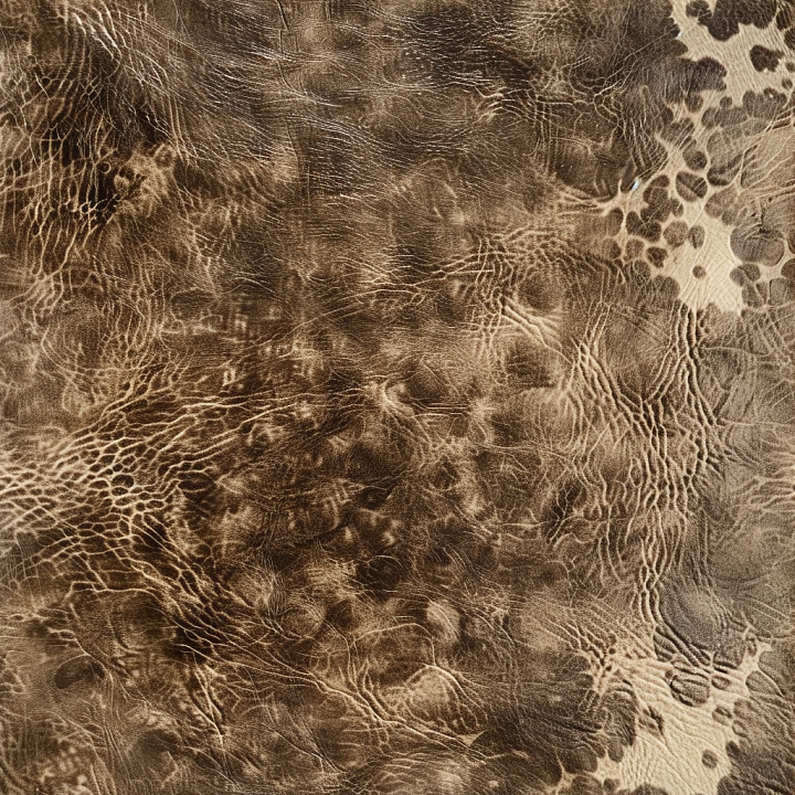 Cracked Distressed Brown Leather with Natural Grain seamless PBR texture preview