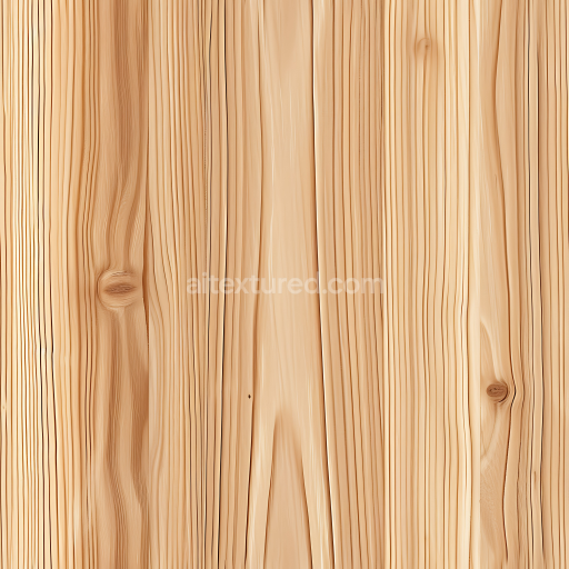 Seamless 3D Light Pine Wood Planks PBR Texture with Fine Grain and Knots