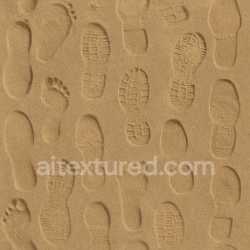 seamless Seamless 3d texture pbr 8k dry sand with human footprints pattern texture 8k free download PBR