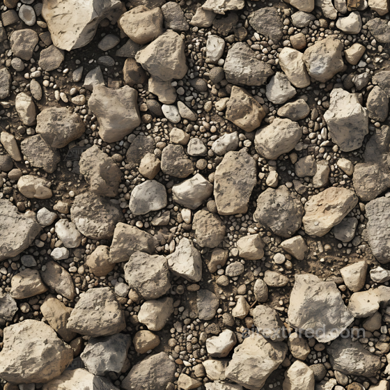Rocky Ground Texture Featuring Large Stones and Pebbles in Natural Earth Tones Stone texture preview