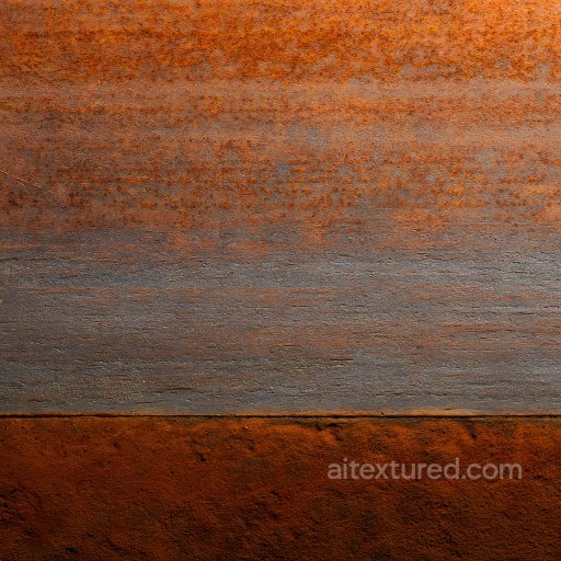Rusty Metal Texture Featuring Layered Cracked and Corroded Surface seamless Rust PBR texture