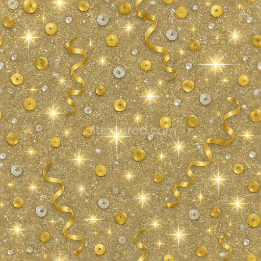 Seamless 3d texture pbr 8k sparkling gold sequins and silver sequins party glitter for new year