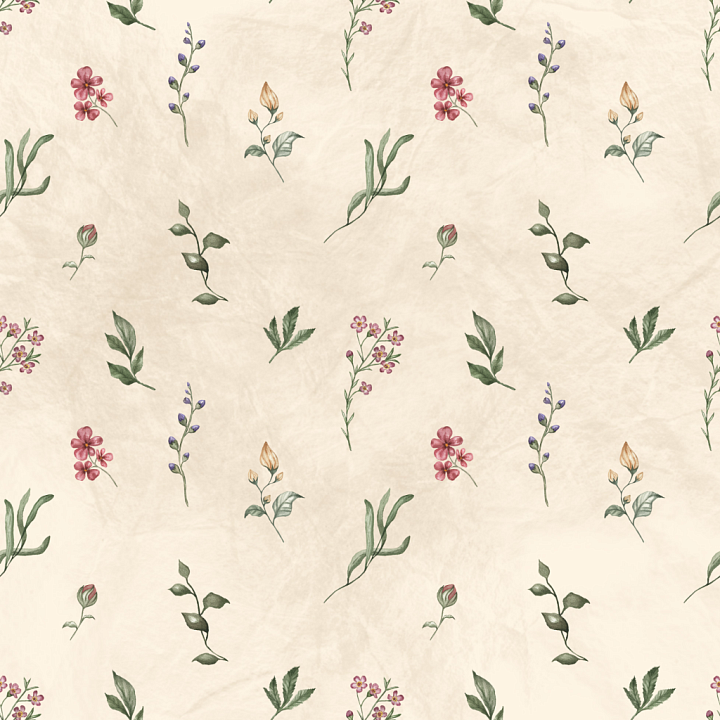 Featuring Soft Floral Vintage Pattern on Fabric seamless PBR texture preview