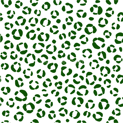 Seamless 3D PBR Texture of Green Leopard Spots on White Fabric