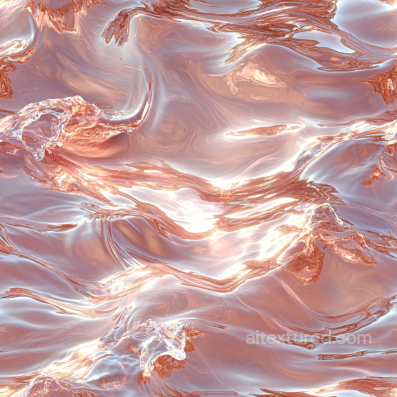 Liquid Metal Water Texture with Reflective Copper Tones and Smooth Fluid Waves Water texture preview