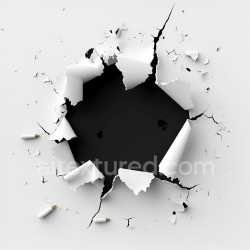 seamless Seamless 3D Cracked and Hole PBR Texture of Torn White Paper with Bullets texture 8k free download PBR