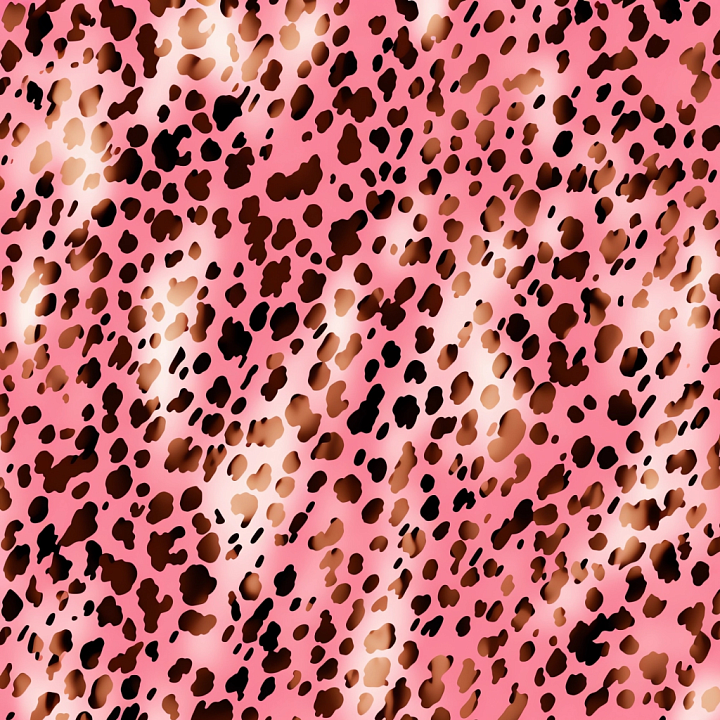 Pink Leopard Print Fabric with Glossy Finish seamless PBR texture preview
