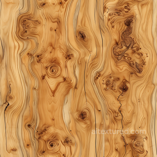 Knotty Pine Wood Texture with Distinctive Grain and Knots seamless Wood PBR texture