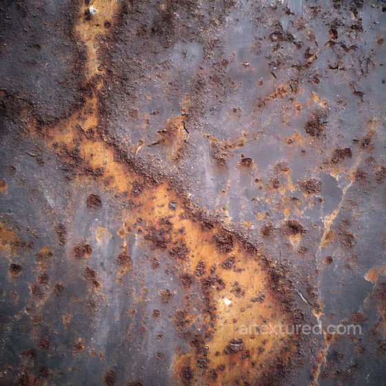 Rusted Metal PBR Texture Featuring Cracked and Pitted Surface Rust texture preview