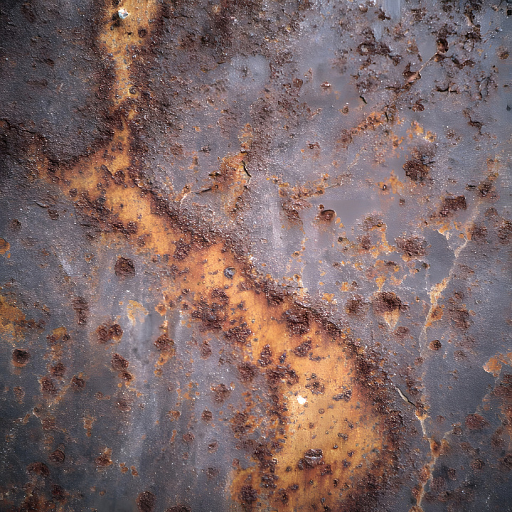 Rusted Metal Featuring Cracked and Pitted Surface seamless PBR texture preview