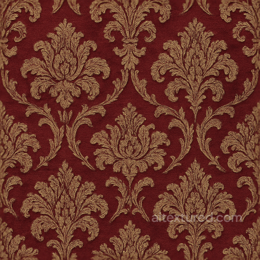 Ornate Brocade Wallpaper With Velvet Finish seamless Wallpaper PBR texture