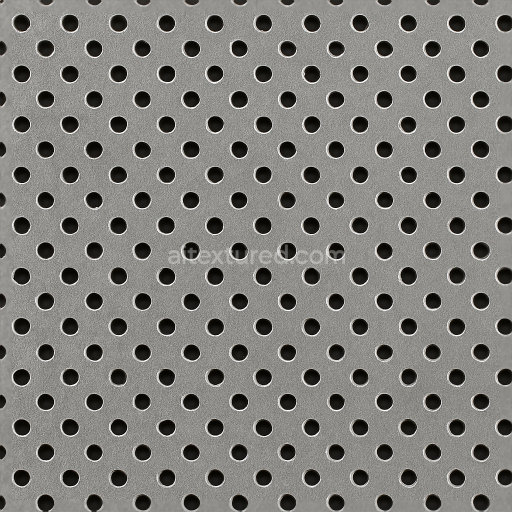 Seamless shiny metal 3d texture pbr 8k perforated metal surface with metal mesh and metal holes