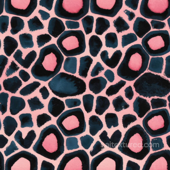 Leopard Print Fabric Texture with Pink and Black Spots Leopard Print texture preview