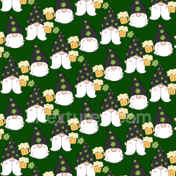 seamless Seamless 3D PBR Digital Paper Texture with St Patrick Gnomes and Beer texture 8k free download PBR