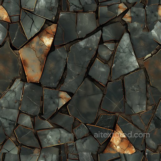 Cracked and Holed PBR Metal Texture with Rusty Fractures and Jagged Edges seamless Cracked & Holes PBR texture