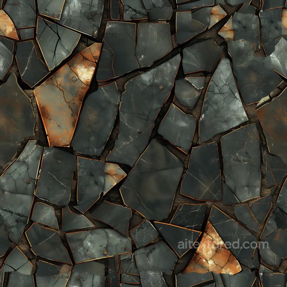 Cracked and Holed PBR Metal Texture with Rusty Fractures and Jagged Edges Cracked & Holes texture preview