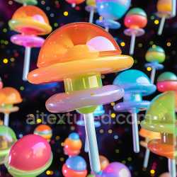 seamless Seamless 3D Inflated PBR Texture of Glossy Colorful Candy Lollipop Elements texture 8k free download PBR