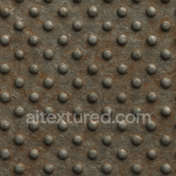 seamless Seamless 3d texture pbr 8k tactile plate with embossed dots on oxidized steel surface texture 8k free download PBR