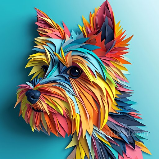 Animal - Seamless 3D PBR Texture Featuring Vibrant, Layered Australian Terrier Fur Pattern texture preview